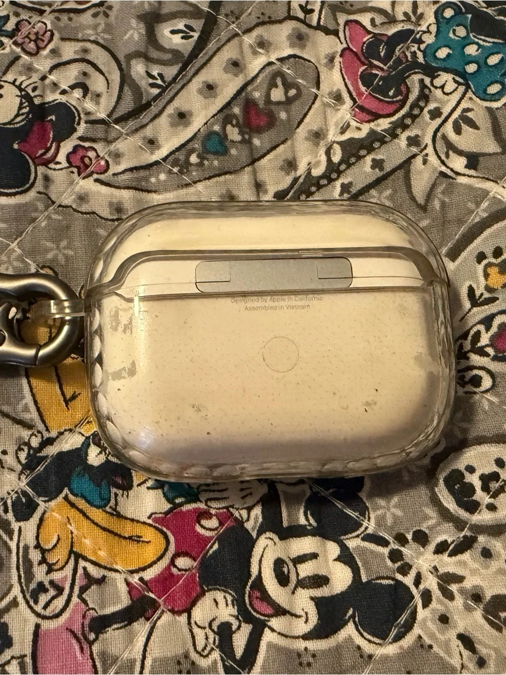AirPods Pros with Case with Stitch Design - White/Blue